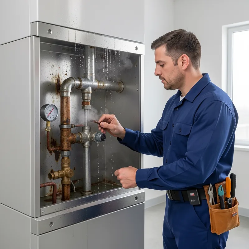 Fuite d'eau sur chaudière gaz : causes, réparation et coût en 2026