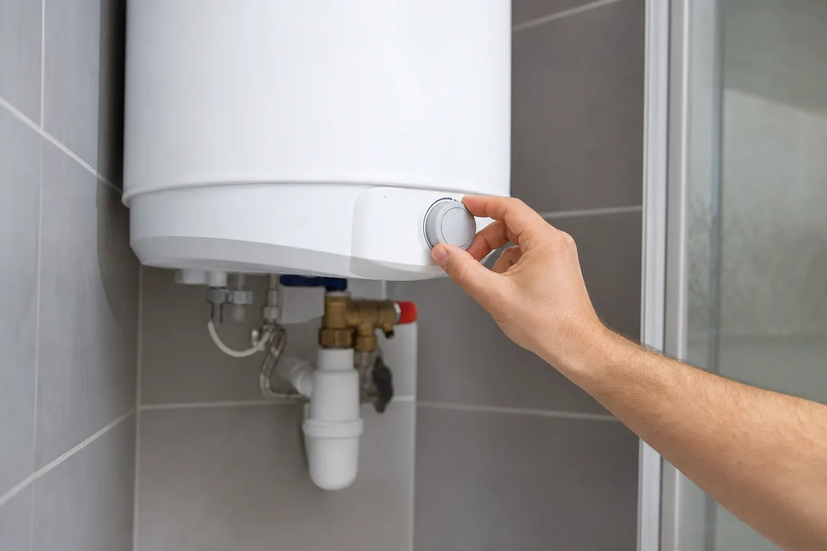 Réglage du thermostat d&rsquo;un chauffe-eau électrique après remplissage